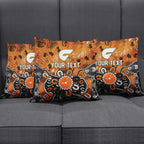 Personalized Greater Western Sydney Giants Pillow Cover Aboriginal Dot Painting Graffiti Style