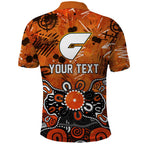Personalized Greater Western Sydney Giants Polo Shirt Aboriginal Dot Painting Graffiti Style