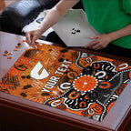 Personalized Greater Western Sydney Giants Puzzle Aboriginal Dot Painting Graffiti Style