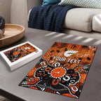 Personalized Greater Western Sydney Giants Puzzle Aboriginal Dot Painting Graffiti Style