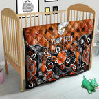 Personalized Greater Western Sydney Giants Quilt Aboriginal Dot Painting Graffiti Style
