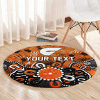 Personalized Greater Western Sydney Giants Round Carpet Aboriginal Dot Painting Graffiti Style