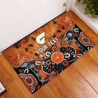 Personalized Greater Western Sydney Giants Rubber Doormat Aboriginal Dot Painting Graffiti Style