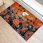 Personalized Greater Western Sydney Giants Rubber Doormat Aboriginal Dot Painting Graffiti Style