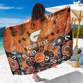 Personalized Greater Western Sydney Giants Sarong Aboriginal Dot Painting Graffiti Style