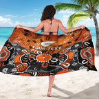 Personalized Greater Western Sydney Giants Sarong Aboriginal Dot Painting Graffiti Style