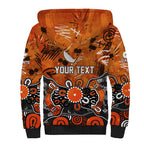 Personalized Greater Western Sydney Giants Sherpa Hoodie Aboriginal Dot Painting Graffiti Style