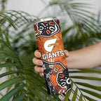 Personalized Greater Western Sydney Giants Skinny Tumbler Aboriginal Dot Painting Graffiti Style