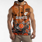 Personalized Greater Western Sydney Giants Sleeveless Hoodie Aboriginal Dot Painting Graffiti Style