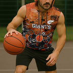 Personalized Greater Western Sydney Giants Sleeveless Zip Hoodie Aboriginal Dot Painting Graffiti Style