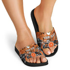 Personalized Greater Western Sydney Giants Slide Sandals Aboriginal Dot Painting Graffiti Style