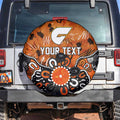 Personalized Greater Western Sydney Giants Spare Tire Cover Aboriginal Dot Painting Graffiti Style
