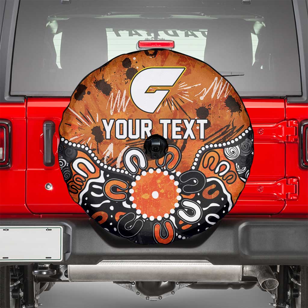 Personalized Greater Western Sydney Giants Spare Tire Cover Aboriginal Dot Painting Graffiti Style