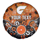 Personalized Greater Western Sydney Giants Spare Tire Cover Aboriginal Dot Painting Graffiti Style
