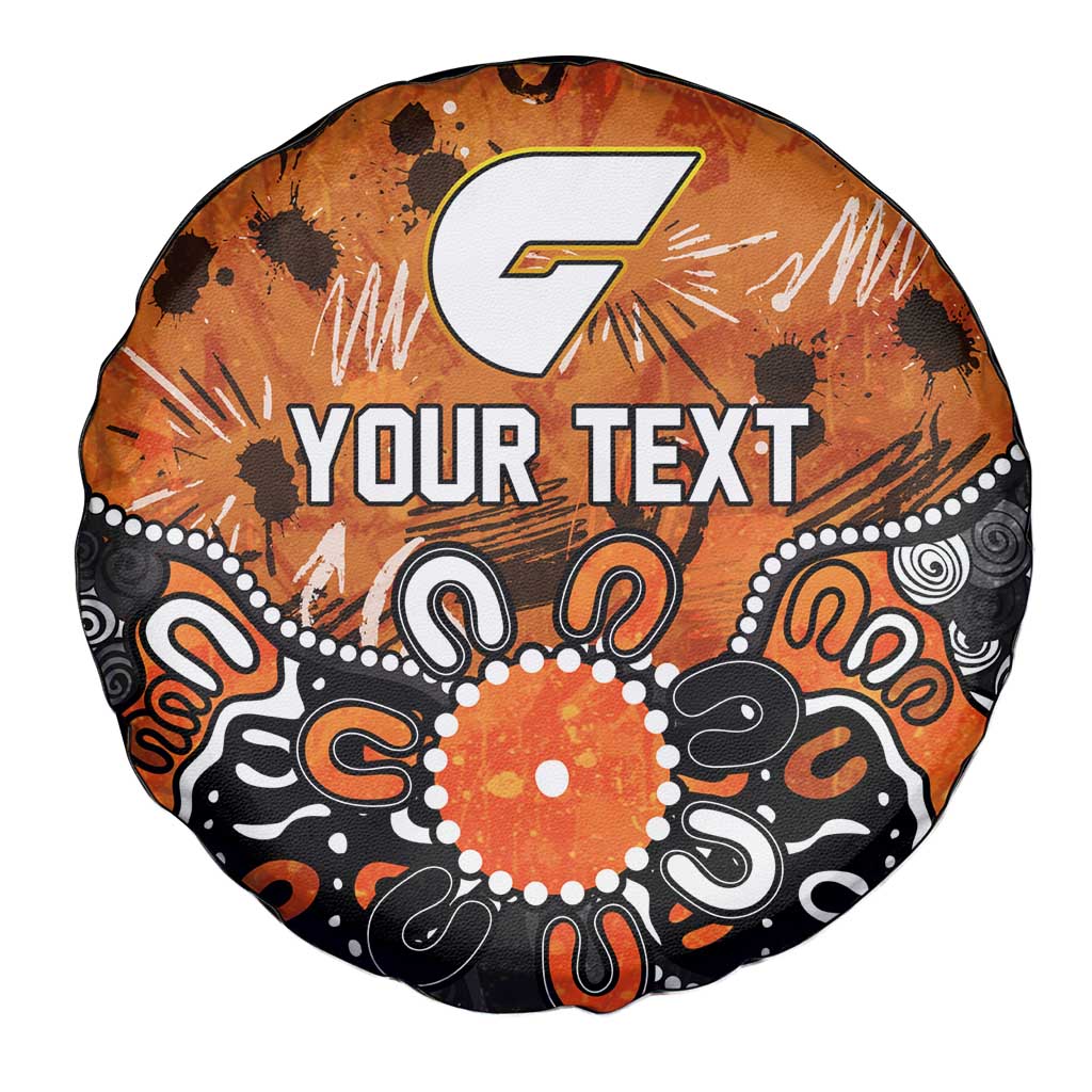 Personalized Greater Western Sydney Giants Spare Tire Cover Aboriginal Dot Painting Graffiti Style
