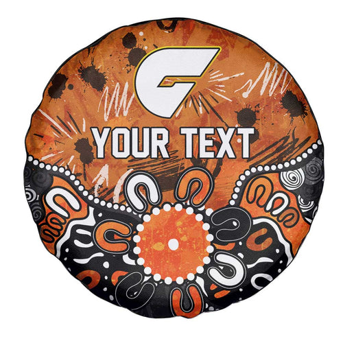 Personalized Greater Western Sydney Giants Spare Tire Cover Aboriginal Dot Painting Graffiti Style
