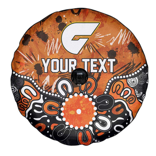 Personalized Greater Western Sydney Giants Spare Tire Cover Aboriginal Dot Painting Graffiti Style