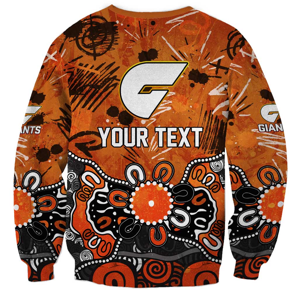 Personalized Greater Western Sydney Giants Sweatshirt Aboriginal Dot Painting Graffiti Style