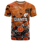 Personalized Greater Western Sydney Giants T Shirt Aboriginal Dot Painting Graffiti Style