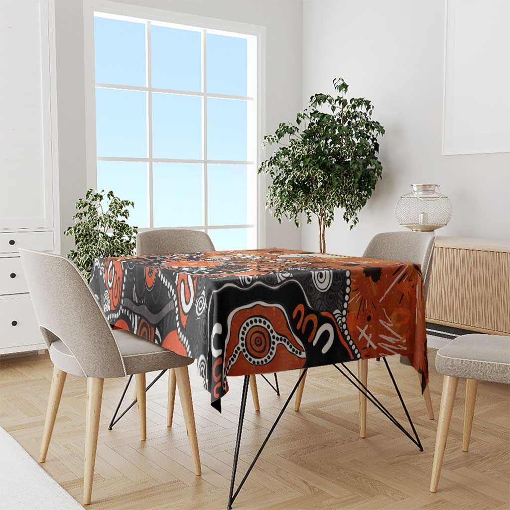 Personalized Greater Western Sydney Giants Tablecloth Aboriginal Dot Painting Graffiti Style