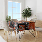 Personalized Greater Western Sydney Giants Tablecloth Aboriginal Dot Painting Graffiti Style
