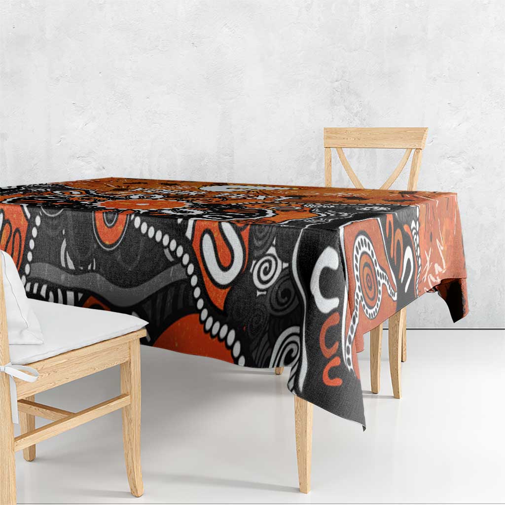Personalized Greater Western Sydney Giants Tablecloth Aboriginal Dot Painting Graffiti Style