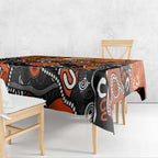 Personalized Greater Western Sydney Giants Tablecloth Aboriginal Dot Painting Graffiti Style