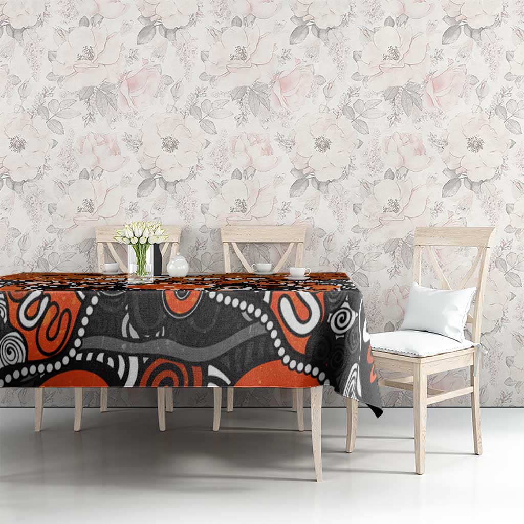 Personalized Greater Western Sydney Giants Tablecloth Aboriginal Dot Painting Graffiti Style