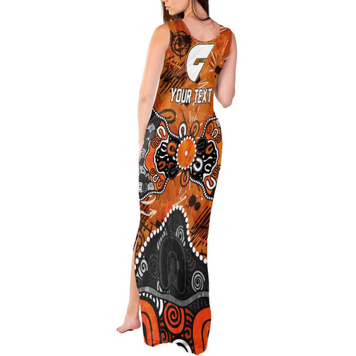 Personalized Greater Western Sydney Giants Tank Maxi Dress Aboriginal Dot Painting Graffiti Style
