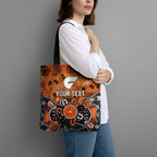 Personalized Greater Western Sydney Giants Tote Bag Aboriginal Dot Painting Graffiti Style