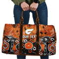 Personalized Greater Western Sydney Giants Travel Bag Aboriginal Dot Painting Graffiti Style