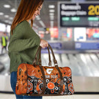 Personalized Greater Western Sydney Giants Travel Bag Aboriginal Dot Painting Graffiti Style