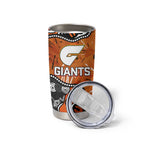 Personalized Greater Western Sydney Giants Tumbler Cup Aboriginal Dot Painting Graffiti Style
