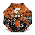 Personalized Greater Western Sydney Giants Umbrella Aboriginal Dot Painting Graffiti Style