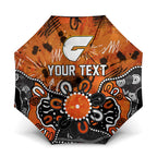 Personalized Greater Western Sydney Giants Umbrella Aboriginal Dot Painting Graffiti Style