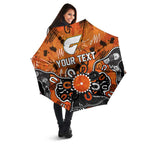 Personalized Greater Western Sydney Giants Umbrella Aboriginal Dot Painting Graffiti Style