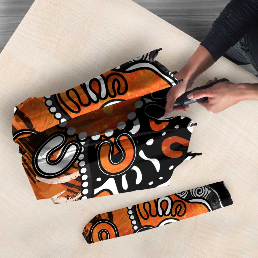 Personalized Greater Western Sydney Giants Umbrella Aboriginal Dot Painting Graffiti Style