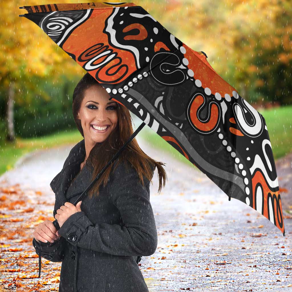 Personalized Greater Western Sydney Giants Umbrella Aboriginal Dot Painting Graffiti Style