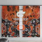Personalized Greater Western Sydney Giants Window Curtain Aboriginal Dot Painting Graffiti Style