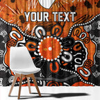 Personalized Greater Western Sydney Giants Window Curtain Aboriginal Dot Painting Graffiti Style