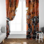 Personalized Greater Western Sydney Giants Window Curtain Aboriginal Dot Painting Graffiti Style