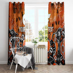 Personalized Greater Western Sydney Giants Window Curtain Aboriginal Dot Painting Graffiti Style