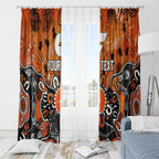 Personalized Greater Western Sydney Giants Window Curtain Aboriginal Dot Painting Graffiti Style