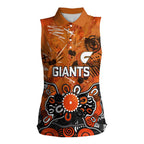 Personalized Greater Western Sydney Giants Women Sleeveless Polo Shirt Aboriginal Dot Painting Graffiti Style