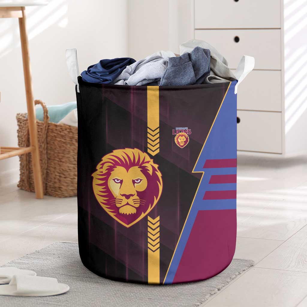 Brisbane Lions Laundry Basket Modern Geometric Sports Graphic Style