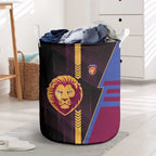 Brisbane Lions Laundry Basket Modern Geometric Sports Graphic Style