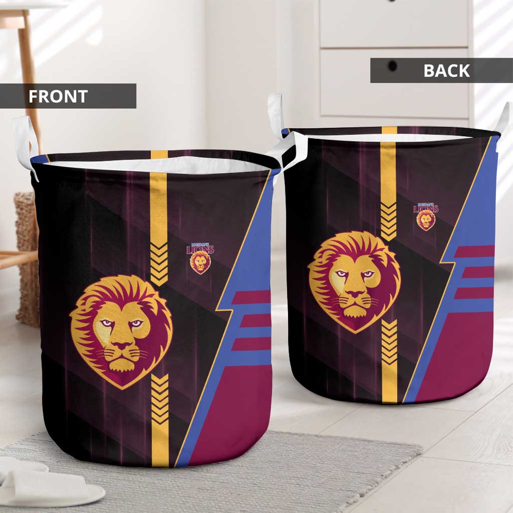 Brisbane Lions Laundry Basket Modern Geometric Sports Graphic Style