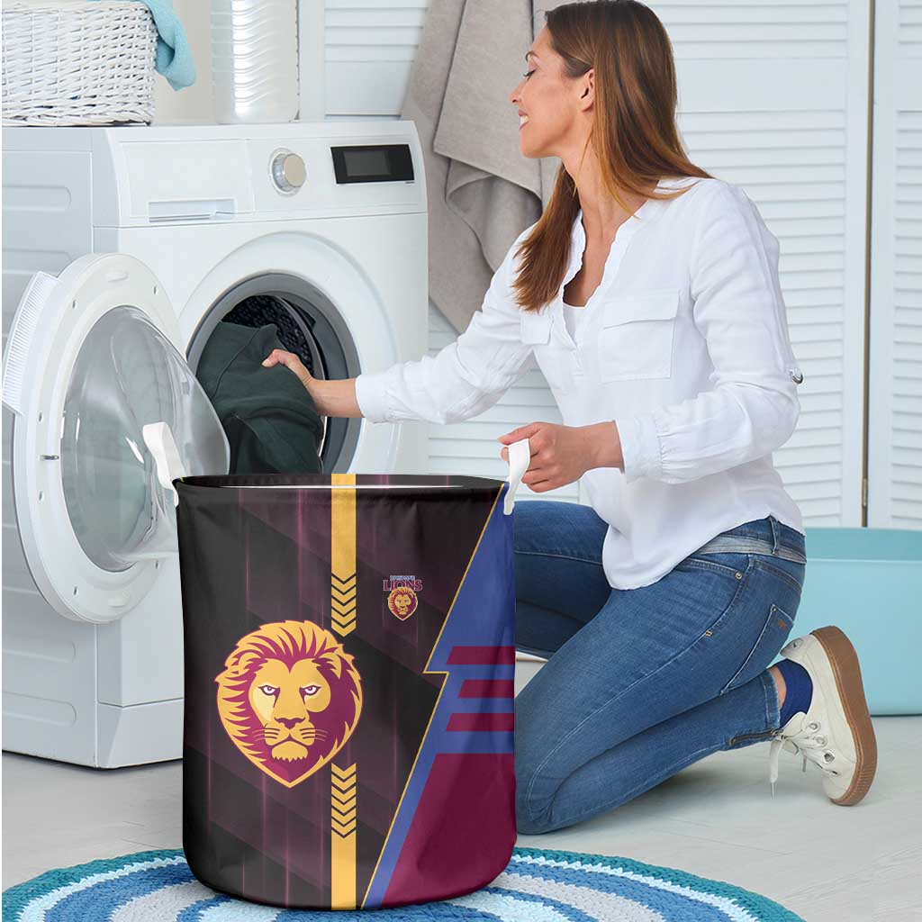 Brisbane Lions Laundry Basket Modern Geometric Sports Graphic Style