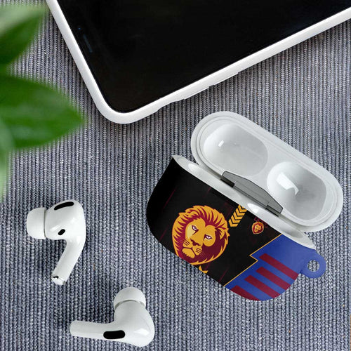 Brisbane Lions AirPods Case Modern Geometric Sports Graphic Style