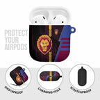 Brisbane Lions AirPods Case Modern Geometric Sports Graphic Style
